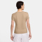 NIKE Sportswear Chill Knit Mod-Cropped T-Shirt Damen 287 - linen/sail XL