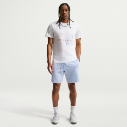NIKE Club Knit Sweatshorts Herren 407 - hydrogen blue/white S