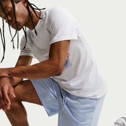 NIKE Club Knit Sweatshorts Herren 407 - hydrogen blue/white S