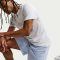 NIKE Club Knit Sweatshorts Herren 407 - hydrogen blue/white S