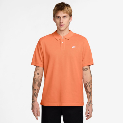 NIKE Club Poloshirt Herren 835 - orange frost/white M