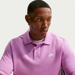 NIKE Club Poloshirt Herren 504 - lt magenta/white L