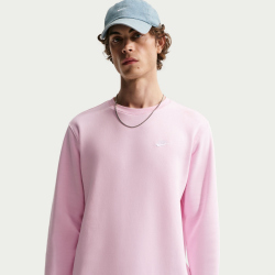NIKE Club Crew Fleece-Sweatshirt Herren 663 - pink foam/white M