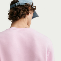 NIKE Club Crew Fleece-Sweatshirt Herren 663 - pink foam/white M