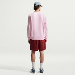 NIKE Club Crew Fleece-Sweatshirt Herren 663 - pink foam/white M