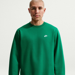 NIKE Club Crew Fleece-Sweatshirt Herren 365 - malachite/white S