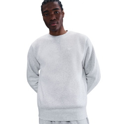 NIKE Club Crew Fleece-Sweatshirt Herren 051 - birch heather/white M