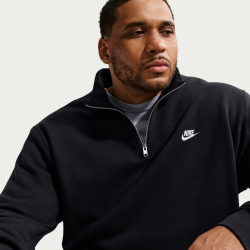 NIKE Sportswear Club Fleece 1/2-Zip Sweatshirt Herren 010 - black/black/white S