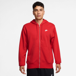 NIKE Club Fleece-Kapuzenjacke Herren 657 - university red/university red/white XL