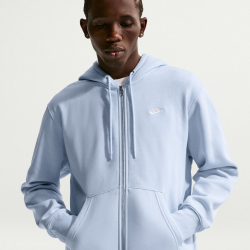 NIKE Club Fleece-Kapuzenjacke Herren 407 - hydrogen blue/hydrogen blue/white M