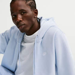 NIKE Club Fleece-Kapuzenjacke Herren 407 - hydrogen blue/hydrogen blue/white M