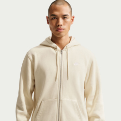 NIKE Club Fleece-Kapuzenjacke Herren 229 - lt khaki/lt khaki/white M
