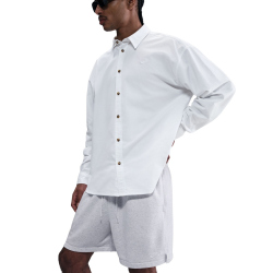 NIKE Club French Terry Shorts Herren 051 - birch heather/white/white M