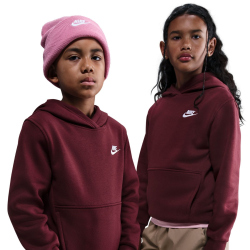 NIKE Sportswear Club Fleece Hoodie Kinder 619 - dark team red/white L (147-158 cm)