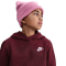 NIKE Sportswear Club Fleece Hoodie Kinder 619 - dark team red/white L (147-158 cm)