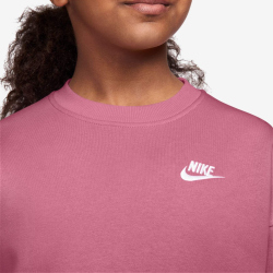NIKE Sportswear Club Fleece Oversized Sweatshirt Kinder 641 - peony/peony/white XL (158-170 cm)