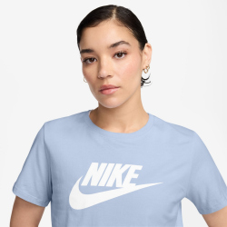 NIKE Sportswear Essentials Logo T-Shirt Damen 407 - hydrogen blue/white S