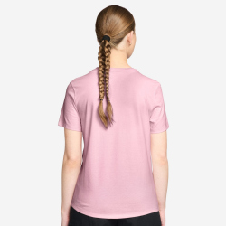 NIKE Sportswear Club Essentials T-Shirt Damen 663 - pink foam/white XL