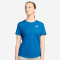 NIKE Sportswear Club Essentials T-Shirt Damen 435 - lt photo blue/white L