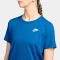 NIKE Sportswear Club Essentials T-Shirt Damen 435 - lt photo blue/white L