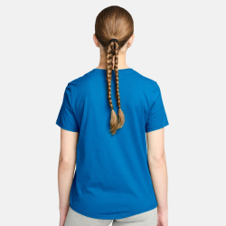 NIKE Sportswear Club Essentials T-Shirt Damen 435 - lt photo blue/white XL
