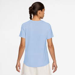 NIKE Sportswear Club Essentials T-Shirt Damen 407 - hydrogen blue/white L