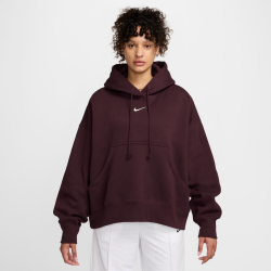 NIKE Sportswear Phoenix Over-Oversized Fleece Hoodie Damen 652 - burgundy crush/sail M