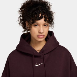 NIKE Sportswear Phoenix Over-Oversized Fleece Hoodie Damen 652 - burgundy crush/sail M