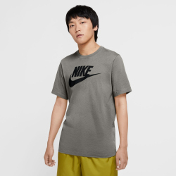 NIKE Sportswear T-Shirt Herren 066 - dk grey heather/black M
