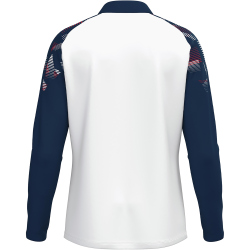 JAKO Sonic 1/4-Zip Sweatshirt 039 - weiß/marine/rot S