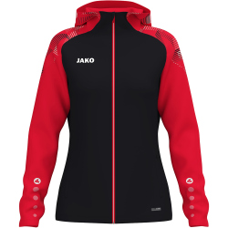 JAKO Sonic Kapuzen-Trainingsjacke Damen 812 - schwarz/rot...