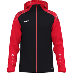 JAKO Sonic Kapuzen-Trainingsjacke 812 - schwarz/rot S