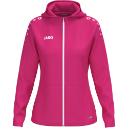 JAKO One Kapuzen-Trainingsjacke Damen 170 - deep pink 34/36