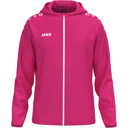 JAKO One Kapuzen-Trainingsjacke 170 - deep pink M