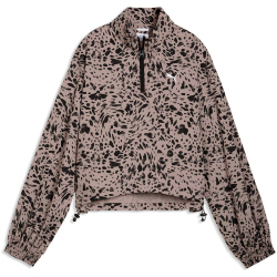 PUMA Essentials Graphic Animal Relaxed Allover Print Woven 1/2-Zip Schlupfjacke Damen