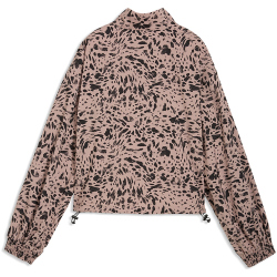 PUMA Essentials Graphic Animal Relaxed Allover Print Woven 1/2-Zip Schlupfjacke Damen