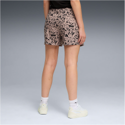 PUMA Essentials Graphic Animal High-Waist Allover Print Woven 4 Shorts Damen