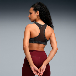 PUMA 4Keeps Pebble Print Mid Support Sport-BH Damen