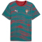 PUMA Portugal FtblCulture Allover Print T-Shirt Herren 30 - club red/green lagoon S