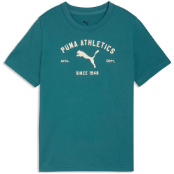 PUMA Class Graphic T-Shirt Jungen 41 - emerald ice 128