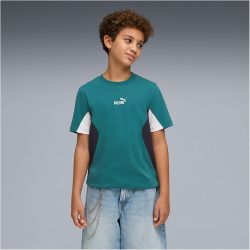 PUMA Essentials Block T-Shirt Jungen 41 - emerald ice 140