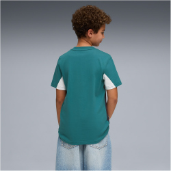 PUMA Essentials Block T-Shirt Jungen 41 - emerald ice 140