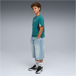PUMA Essentials Block T-Shirt Jungen 41 - emerald ice 140