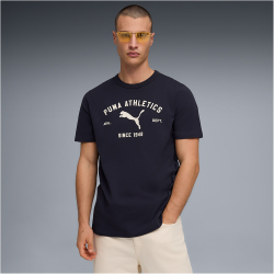 PUMA Class Graphic T-Shirt Herren 16 - new navy M