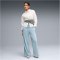 PUMA HER Comfort High-Waist Wide Leg French Terry Jogginghose Damen 47 - seafoam XS
