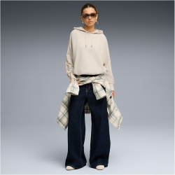 PUMA HER Oversized French Terry Hoodie Damen 87 - alpine snow L