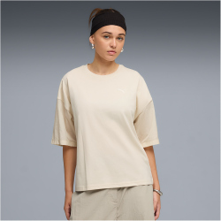 PUMA HER Oversized T-Shirt Damen 87 - alpine snow S