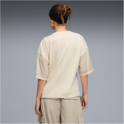 PUMA HER Oversized T-Shirt Damen 87 - alpine snow S