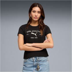 PUMA Class Graphic T-Shirt Damen 01 - PUMA black XS