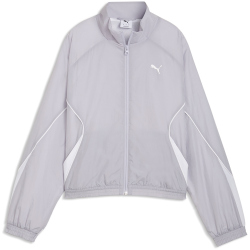 PUMA Sport Relaxed Webjacke Damen 82 - vibrant silver XS
